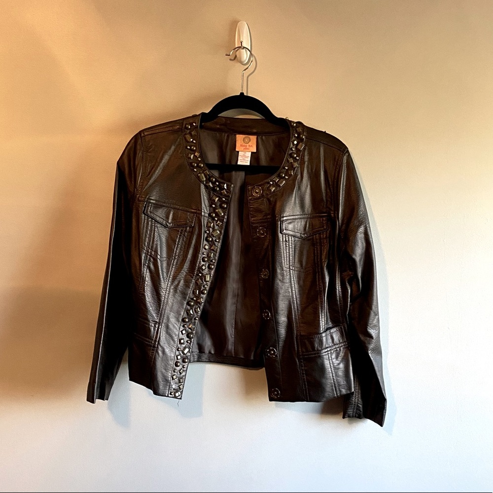 Gem Collar Embellishment Jacket